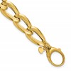 14K Polished and Laser-cut Fancy Oval Link Bracelet