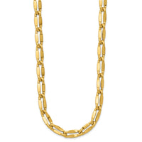 Load image into Gallery viewer, 14K Polished Fancy Contoured Link Necklace
