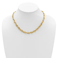 Load image into Gallery viewer, 14K Polished Fancy Contoured Link Necklace
