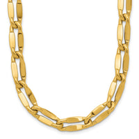 Load image into Gallery viewer, 14K Polished Fancy Contoured Link Necklace

