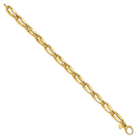 Load image into Gallery viewer, 14K Polished Fancy Contoured Link Bracelet
