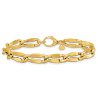 Load image into Gallery viewer, 14K Polished Fancy Contoured Link Bracelet
