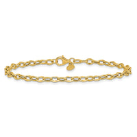 Load image into Gallery viewer, 14K Polished Fancy Flat Cable Link Bracelet
