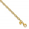 14K Polished Fancy Flat Cable Link Bracelet