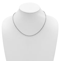 Load image into Gallery viewer, 14K White Gold Polished Fancy Flat Cable Link Necklace
