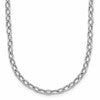 14K White Gold Polished Fancy Flat Cable Link Necklace