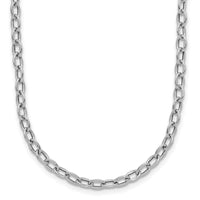 Load image into Gallery viewer, 14K White Gold Polished Fancy Flat Cable Link Necklace
