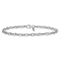 Load image into Gallery viewer, 14K White Gold Polished Fancy Flat Cable Link Bracelet
