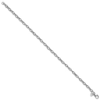 Load image into Gallery viewer, 14K White Gold Polished Fancy Flat Cable Link Bracelet
