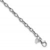 14K White Gold Polished Fancy Flat Cable Link Bracelet