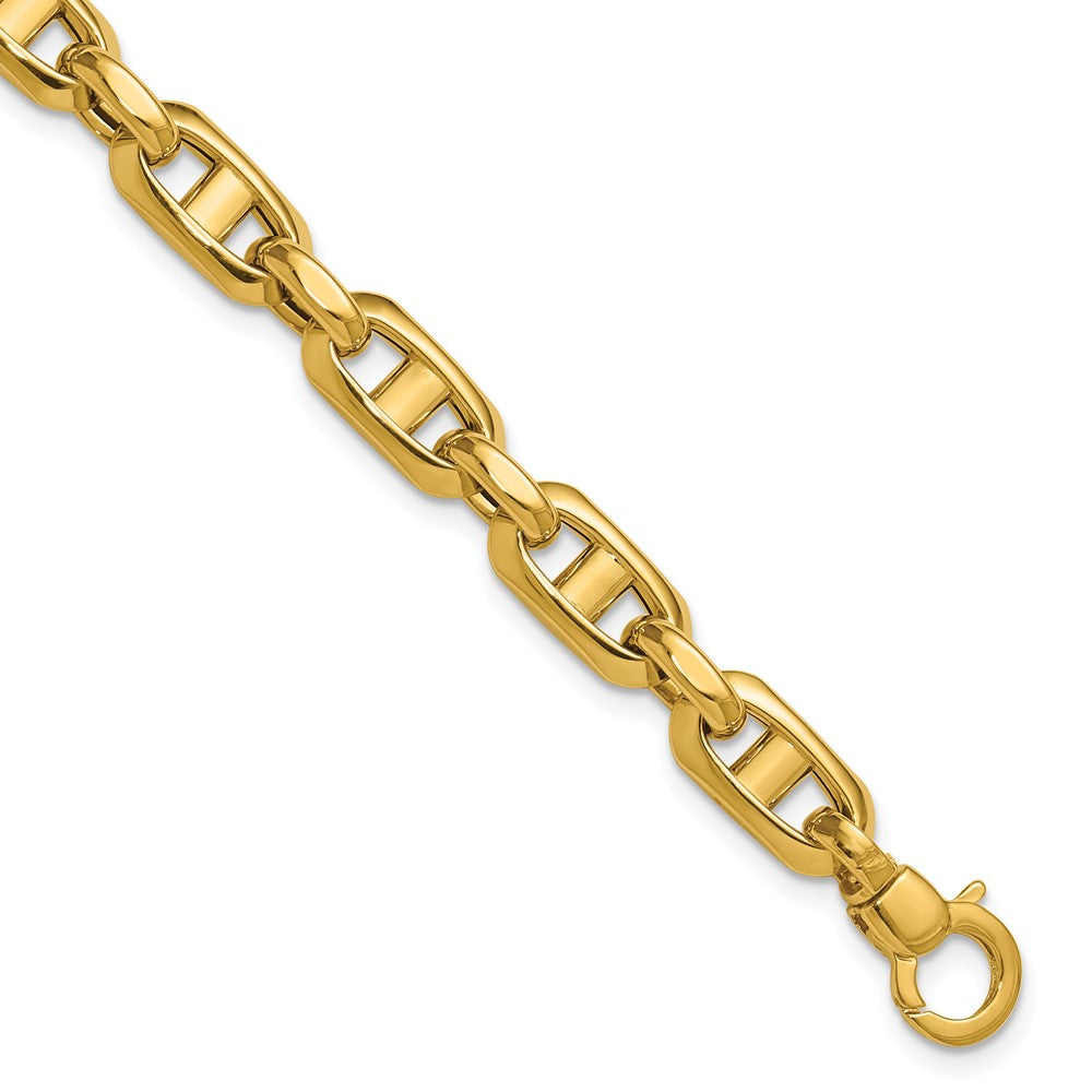 14K Polished Fancy Mariner Link Bracelet