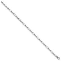 Load image into Gallery viewer, 14K White Gold Polished Fancy Link with 1in ext Bracelet
