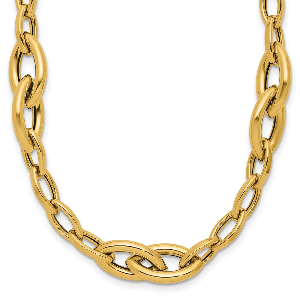 14K Polished Fancy Link Necklace