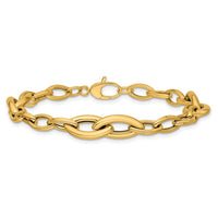 Load image into Gallery viewer, 14K Polished Fancy Link Bracelet
