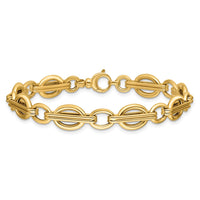 Load image into Gallery viewer, 14K Polished Fancy Link Bracelet
