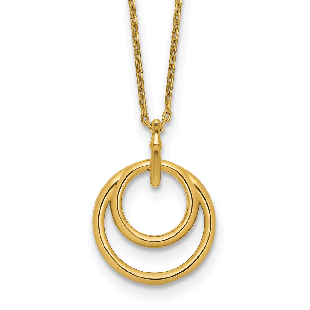 14K Polished Circle Necklace