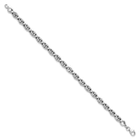 Load image into Gallery viewer, 14K White Gold Fancy Twisted Link Bracelet
