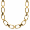 14K w/Enamel Polished Fancy Oval Link Necklace