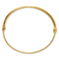 Load image into Gallery viewer, 14K Polished Grooved Hinged Bangle
