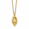 14K Polished Twisted Oval w/1in ext. Necklace