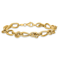 Load image into Gallery viewer, 14K Polished Fancy Link Bracelet
