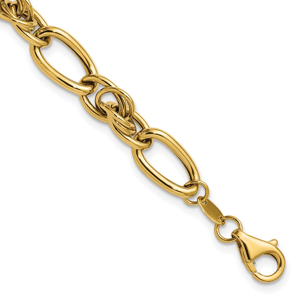 14K Polished Fancy Link Bracelet