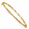 14K Polished Twisted Hinged Bangle