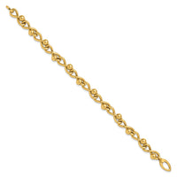 Load image into Gallery viewer, 14K Polished Infinity Link with Beads Bracelet
