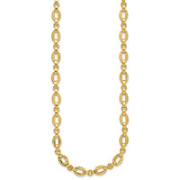 Load image into Gallery viewer, 14K Polished and Diamond-cut Fancy Link w/.5in Ext. Necklace
