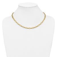 Load image into Gallery viewer, 14K Polished and Diamond-cut Fancy Link w/.5in Ext. Necklace
