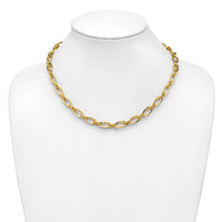 Load image into Gallery viewer, 14K Polished Fancy Oval Link Necklace
