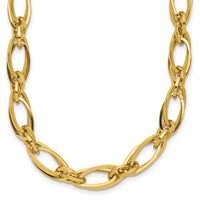 Load image into Gallery viewer, 14K Polished Fancy Oval Link Necklace
