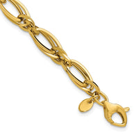 Load image into Gallery viewer, 14K Polished Fancy Oval Link Bracelet

