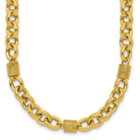Load image into Gallery viewer, 14K Polished and Textured Fancy Link Necklace

