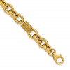 14K Polished and Textured Fancy Link Bracelet
