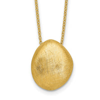 Load image into Gallery viewer, 14K With Scratch Finish Pendant with 2in ext. Necklace
