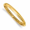 14K Polished Hollow Hinged Bangle