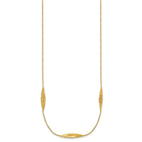 Load image into Gallery viewer, 14K Polished and Diamond-cut Fancy Station Necklace
