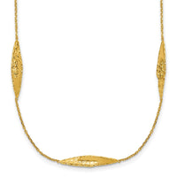 Load image into Gallery viewer, 14K Polished and Diamond-cut Fancy Station Necklace
