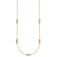 Load image into Gallery viewer, 14K Two-tone D/C Beaded Infinity Station Necklace
