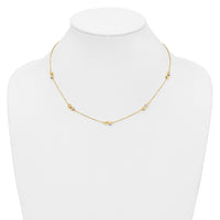 Load image into Gallery viewer, 14K Two-tone D/C Beaded Infinity Station Necklace
