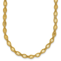 Load image into Gallery viewer, 14K Polished and Diamond-cut Twisted Fancy Necklace
