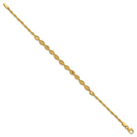 Load image into Gallery viewer, 14K Polished and Diamond-cut Twisted Fancy Bracelet
