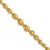 14K Polished and Diamond-cut Twisted Beaded Bracelet