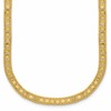 14K Polished and Textured Fancy Necklace