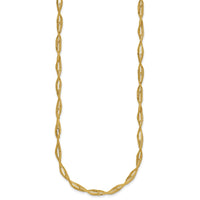 Load image into Gallery viewer, 14K Polished and Textured Twist Necklace
