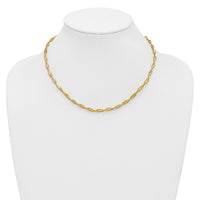 Load image into Gallery viewer, 14K Polished and Textured Twist Necklace
