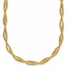 14K Polished and Textured Twist Necklace