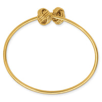 Load image into Gallery viewer, 14K Polished and Love Knot Flexible Bangle
