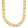 14K Polished Fancy Oval Link Necklace